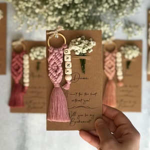 Personalized Wedding Bridesmaid Gifts, Bridal Party Gifts For Bridesmaid, Bridesmaid Proposals,  Bridesmaid Box Gifts, Custom Name Keychain