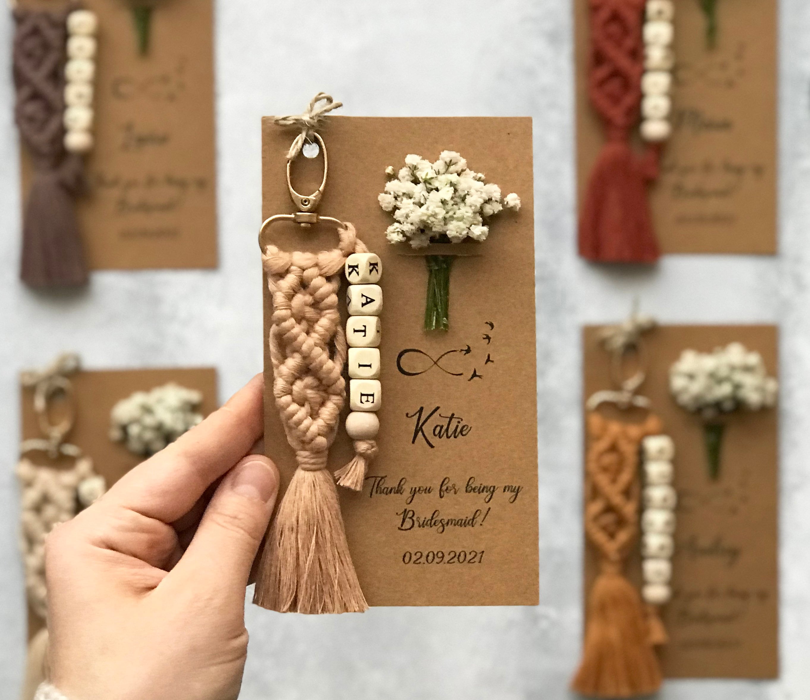 Personalized Will You Be My Bridesmaid Gifts, Bridesmaid Proposal Gifts, Bridesmaid Thank You Gift, Bridesmaid Keychain Favors, Tie The Knot
