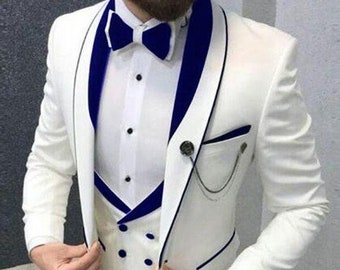 Man Wedding Suit Man White 3 piece  Suits Men Wedding Suits Men Clothing Men Luxury Suits Grooms Bespoke Suits Slim Fit Suits New arrive