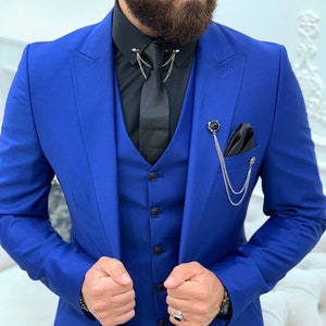 Mens wedding suits store royal blue