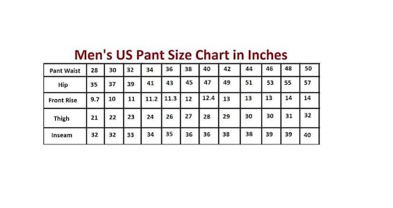 American Pants Size To European Pants Mens Euro Sizes To Us Waist