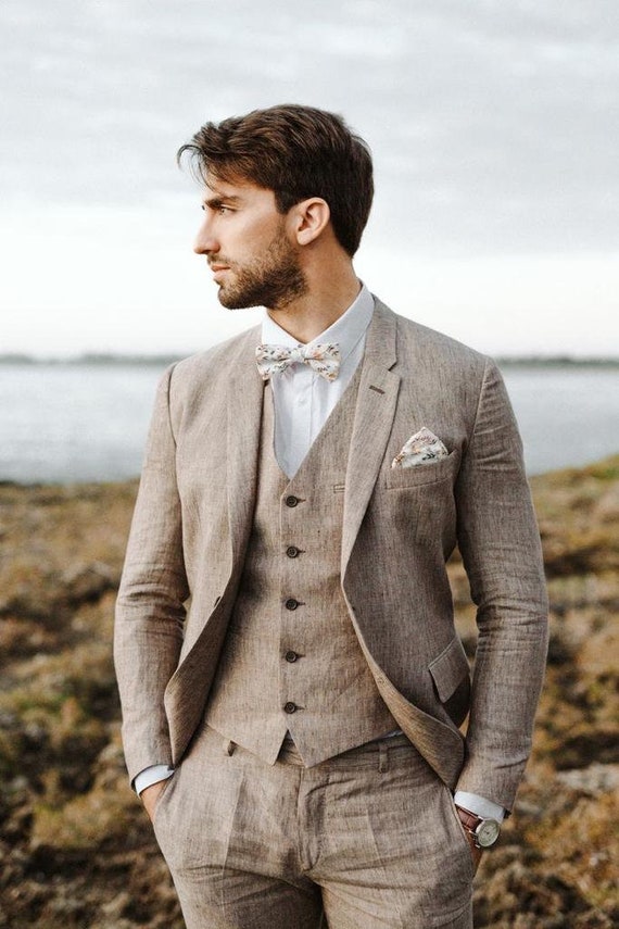 Traje de lino para boda hotsell