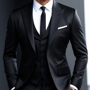 Luxury Suit Men Black 3 Piece Suits Engagement Party Wear Suits Men Hosting Dress  casual fit Suit Men Dinner Suit Slim Fit Suit new arrival