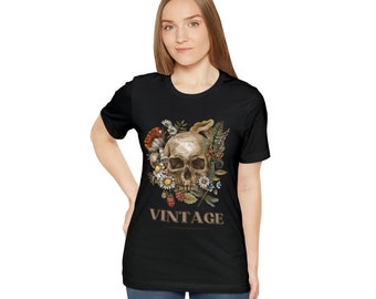 Vintage Skull Unisex Jersey Short Sleeve Tee