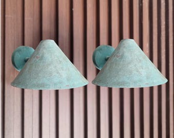 Set of 2 Oxidized Brass Wall Sconces – Handmade Moroccan Wall Light