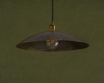 Hammered Brass Pendant Light, Kitchen Island Lighting, Aged Brass Ceiling Light, Handmade Dome Pendant, Duty Free USA