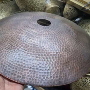 Hammered Fire-Finished Patina Copper Pendant Light – Hanging Lamp for Kitchen Island image 9