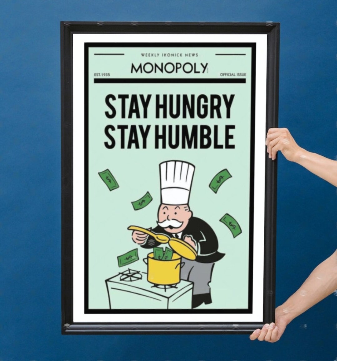 Monopoly Motivational Poster Wall Art Home Decor Framed Poster Etsy