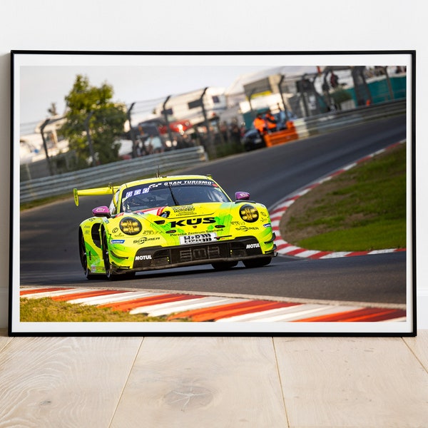 Wandbild "Grello", 24h Nürburgring Legende, Manthey Racing Porsche 911 GT3 R 992, Motorsport, Rennauto, Nordschleife, Rennen