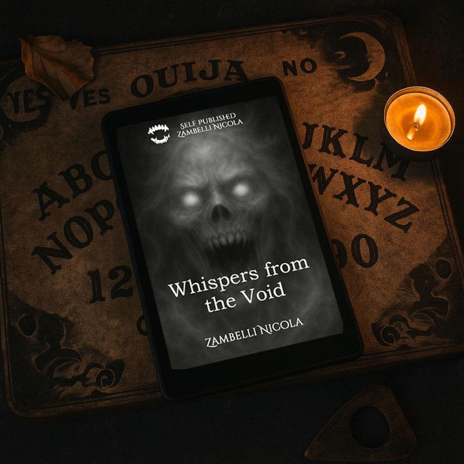 Horror Ebook Cover Template PSD Premade Book Cover + Editable Mockup