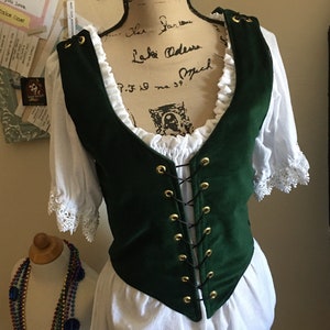 Ayls Cotton Velveteen Bodice Custom made for you Pirate/Corset/Rennisance/Steampunk