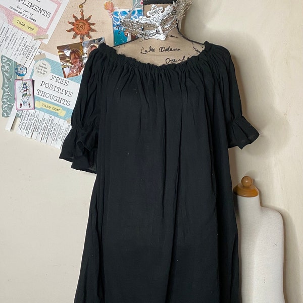 Muslin Cotton Chemise Dress: Short Knee Length, Lightweight