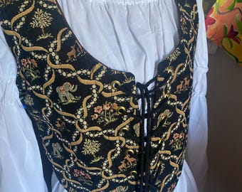 Aoife Tapestry  Bodice Custom made for you/Pirate/Renaissance/WaistCinching