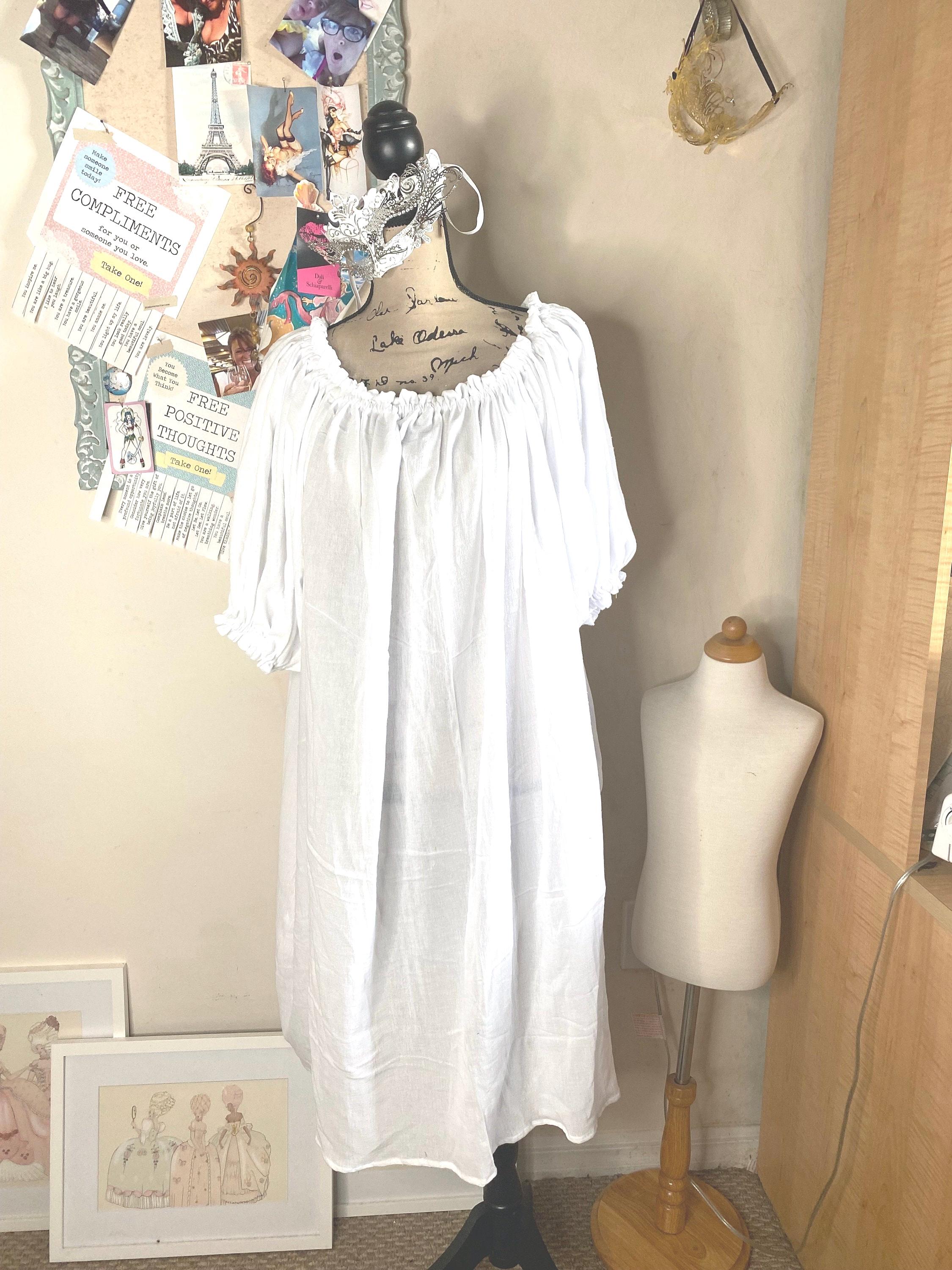 Knee Length Cotton Nightgown - Etsy