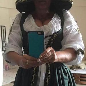Sukienka gorsetowa w kolorze szkarłatnej róży, długa, z kapturem i haftowaną wstążką, sukienka wierzchnia, odzież dla dziewuchy, Rennisance
