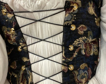 Doreen  Tapestry Bodice Custom made for you Pirate wear/Rennisance/ Faire wear/waist cinch