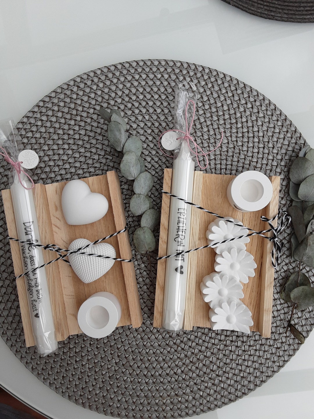  Abschiedsgeschenk Kindergarten, Erzieher, Geschenkset mit Stabkerze 