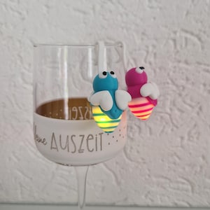 Glasmarkierer Glühwürmchen Irmchen, Glasanhänger,Ballonlicht, Popo beleuchtet