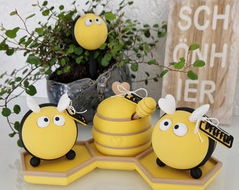 Salz und Pfefferstreuer Hummel Horstie, 3D Druck, Tablett, Zuckerdose