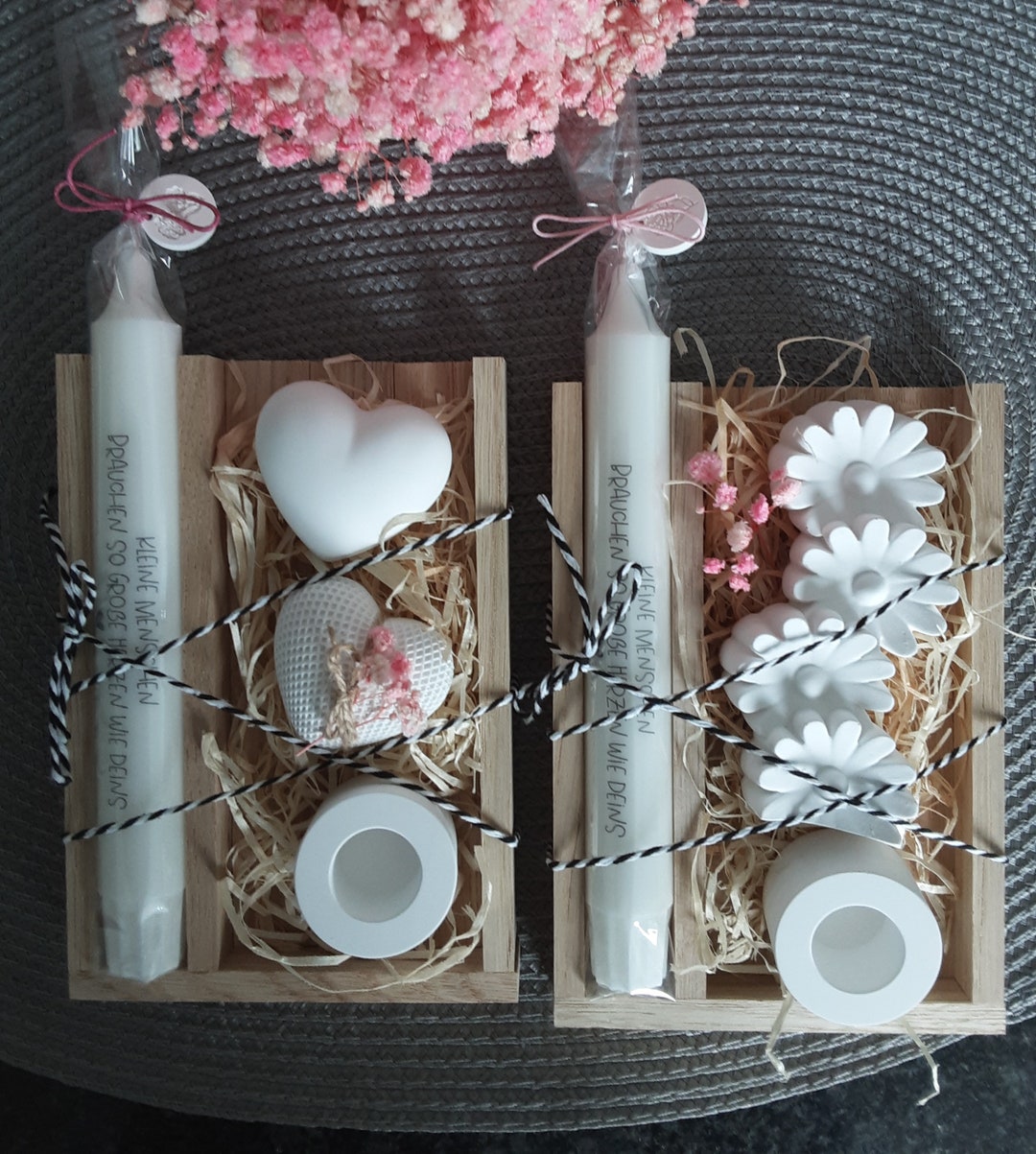  Abschiedsgeschenk Kindergarten, Erzieher, Geschenkset mit Stabkerze Bildidee 