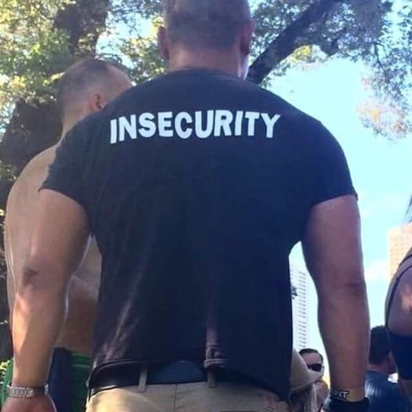 Insecurity Funny  gender-neutral adult graphic tees, Funny Cursed Y2K T-Shirt, Ironic Gen Z Meme Gift Shirt, Oddly Specific Weird Trashy Tee