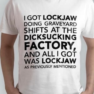 I got lockjaw Factory Cursed T-Shirt Y2k Tee Cursed T-Shirt Twitter Meme Paris Hilton  Shirts that go hard Weirdcore Gen Z Meme