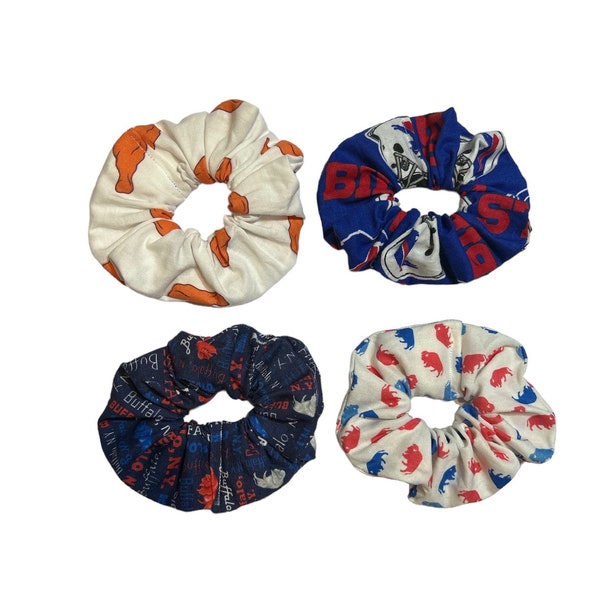 4 pack Buffalo Bills Scrunchies