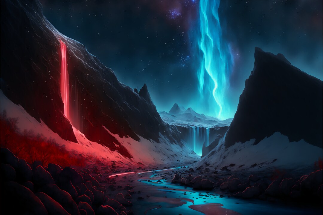 Landscape Digital Download Fantasy Decor Wall Art Landscape Etsy