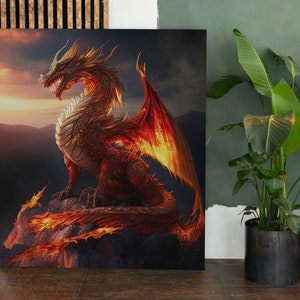 Dragon Digital Download Animal Decor Wall Art Dragon Print Animal Picture Dragon Printable Poster Dragon Living Room Decor Gift Idea image 2