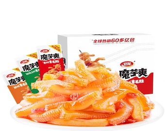 Weilong Konjac Shreds 20 packs of vegetarian tripe small packages spicy strips spicy snacks snacks snacks with random flavors.