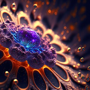 Alien Mikroskopisches Leben, herunterladbare druckbare Datei