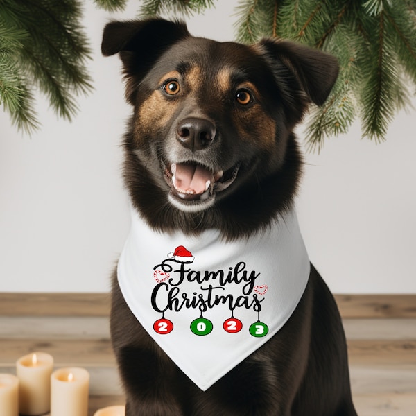 Christmas Dog Bandana Etsy