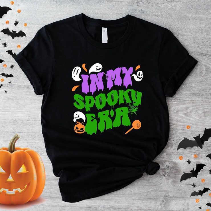 In My Spooky Era Shirt, Halloween Party T-Shirt, Spooky Season Gift Tee, Creep Vibes Shirt, Boo Day Celebration Tee, Funny Ghost Mode Shirt