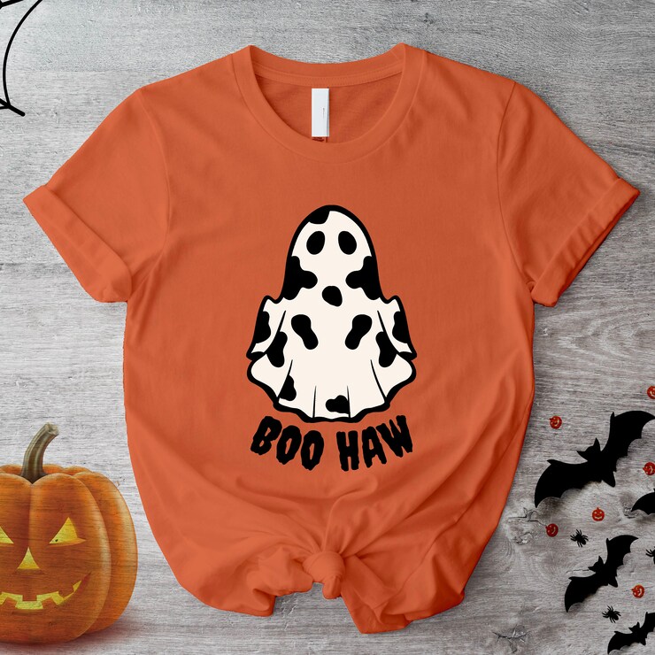 Boo Haw Shirt, Cowboy Ghost T-Shirt, Country Halloween Theme Tee, Spooky Season Sweatshirt, Creepy Fall Tshirt, Western Ghost Boo Day Hoodie