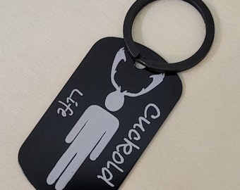 Cuckold keyring, Cuckold collar tag, Cuckold keytag ,Cuckold roleplay