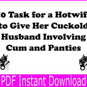 50 Task for a Hotwife to Give to her Cuckold Husband, Cuckold Husband Task, Cuckold Task, Roleplay Task