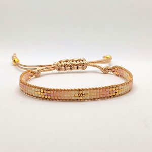 Loom Bead Bracelet, Miyuki Bracelet, Adjustable Seed Bead Loom Bracelet
