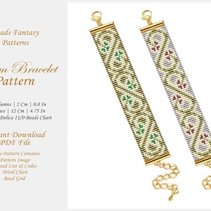 Loom Bracelet Pattern, Golden Bead Loom beading patterns, Miyuki Bead Patterns, Miyuki Pattern