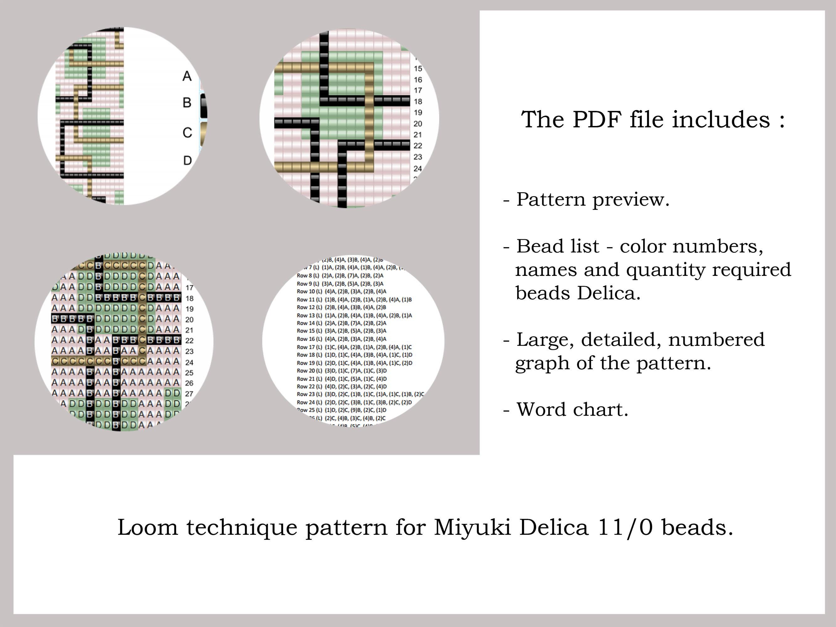 Loom Bead Pattern, Modern Geometric Loom Bracelet Pattern, Loom Pattern ...