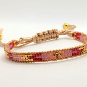 Handmade Miyuki Beaded Bracelet Adjustable Handwoven Seed Bead Bracelet, Loom Beaded Bracelet
