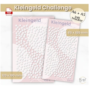 Guardar cambio Challenge A6 y A5 Zipper Budget Binder - descarga digital impresión PDF