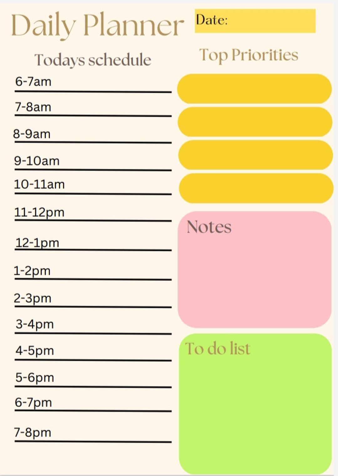Daily Planner Good Planner Good Notes Etsy