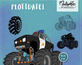 Plottfile * Monstertruck Police (SVG * DXF)