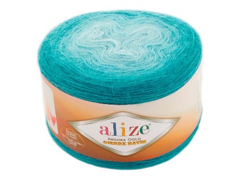 Alize Angara Gold Ombre BatikYarn, Cotton Yarn, Yarn for crocheting knitting