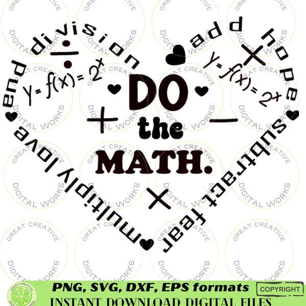 Do The Math SVG, Math SVG, Para svg, Math Shirts SVG, Mathematics svg. Instant Digital Download - svg, png, dxf, and eps files included!