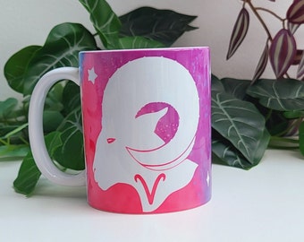 Widder Sternzeichen Tasse personalisierbar mit Namen / Das perfekte Geschenk zum Geburtstag mit Stil in verschiedenen Farben auswählbar