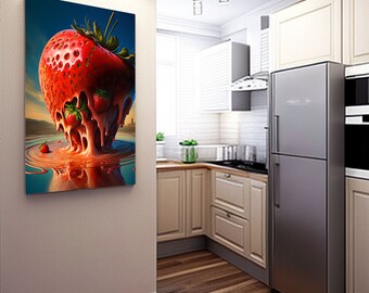 five gum strawberry flood Art Print for Sale by fridge's freezer