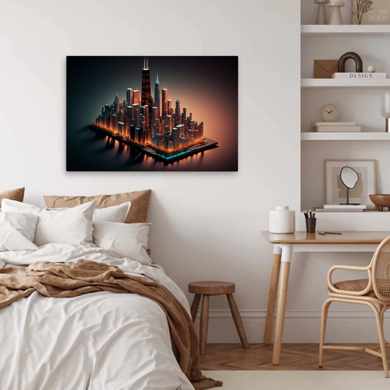 City Art Chicago Poster Gallery Wall Prints Home and Office Wall Art