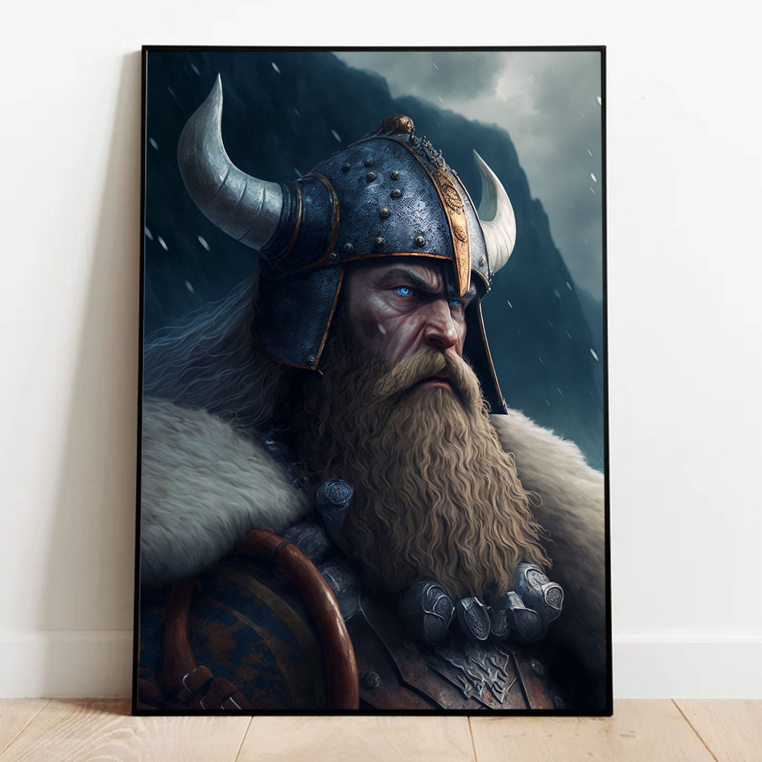Viking Unique Home Decor Downloadable Art God of War Valhalla Colorful ...