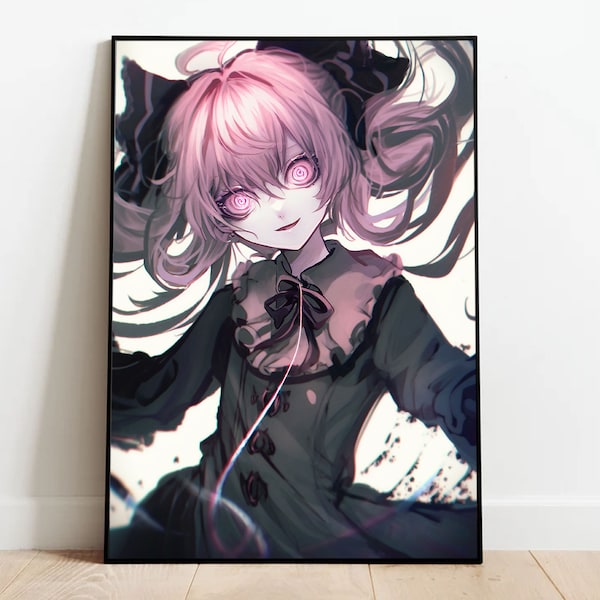 Gothic Anime Girl - Goth Home Decor - Horror AI Generated Wall Art - Instant Download - Digital Products